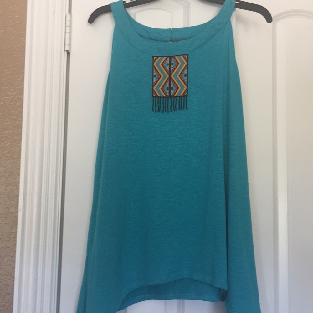 Aqua green tank top